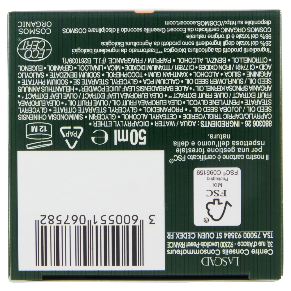 Tesori di Provenza Crema Viso Rosa Bio, Anti-età e Illuminante, 50 ml